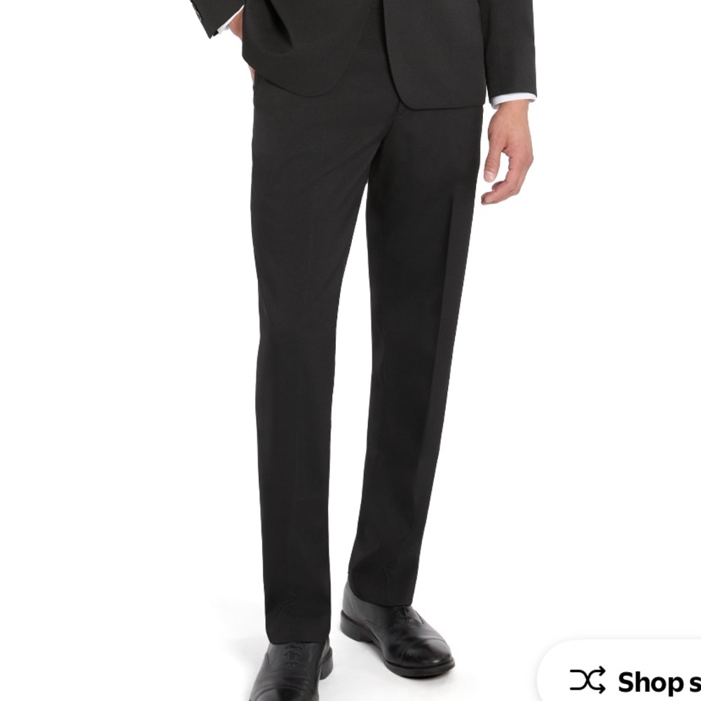 Classic Black Men's Suit Dress Pants 36x32